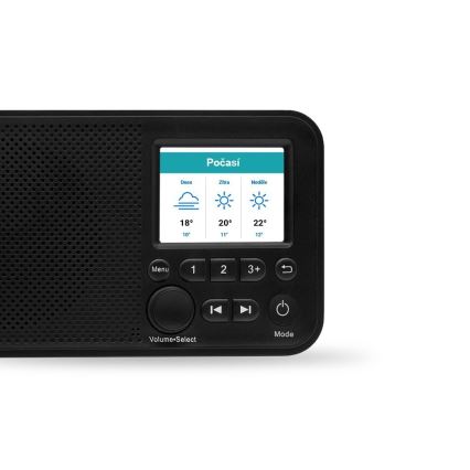 TESLA Electronics - Radio DAB+ FM 5W/1800 mAh črna