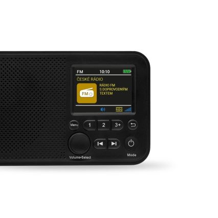 TESLA Electronics - Radio DAB+ FM 5W/1800 mAh črna