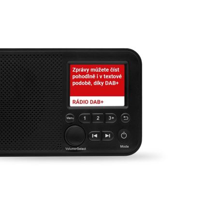 TESLA Electronics - Radio DAB+ FM 5W/1800 mAh črna