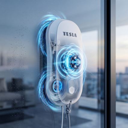 TESLA Electronics RoboStar - čistilec oken z razprševanjem vode 72W/230V/500 mAh + daljinski upravljalnik