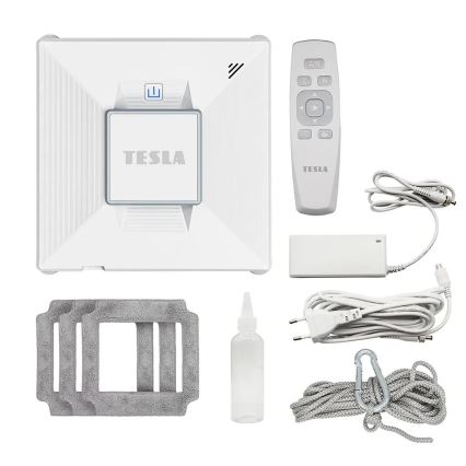 TESLA Electronics RoboStar - Pametni čistilec oken z razpršilcem vode 72W/230V/650 mAh Wi-Fi + Daljinski upravljalnik