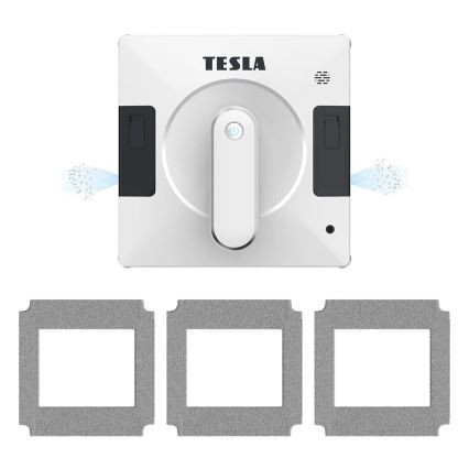 TESLA Electronics RoboStar - Pametni čistilec oken z dvojnim pršenjem vode 72W/230V/500 mAh Wi-Fi + Daljinski upravljalnik