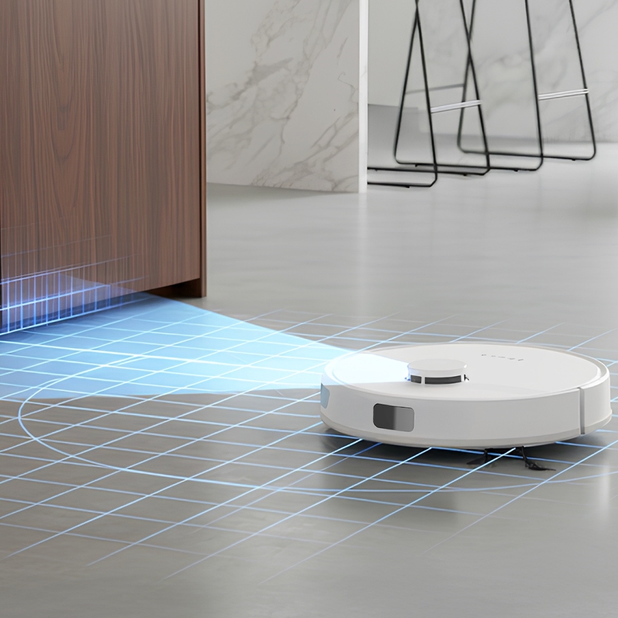 TESLA Electronics RoboStar - Pameten robotski sesalnik 3 v 1, 3200 mAh, Wi‑Fi, bel