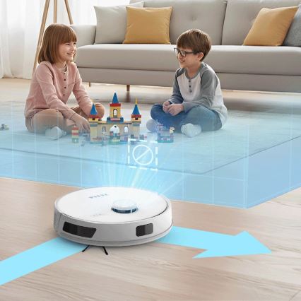 TESLA Electronics RoboStar - Pameten robotski sesalnik 3 v 1, 3200 mAh, Wi‑Fi, bel