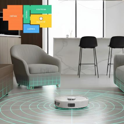 TESLA Electronics RoboStar - pametni robotski sesalnik 2 v 1 3200 mAh Wi-Fi bel