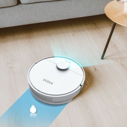 TESLA Electronics RoboStar - Pametni robotski sesalnik 2v1 2550 mAh Wi-Fi bela