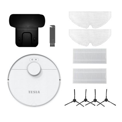 TESLA Electronics RoboStar - Pametni robotski sesalnik 2v1 2550 mAh Wi-Fi bela