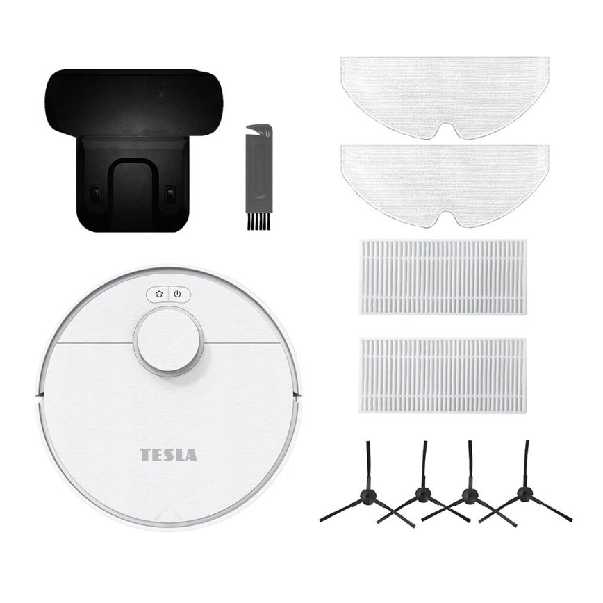 TESLA Electronics RoboStar - Pametni robotski sesalnik 2v1 2550 mAh Wi-Fi bela