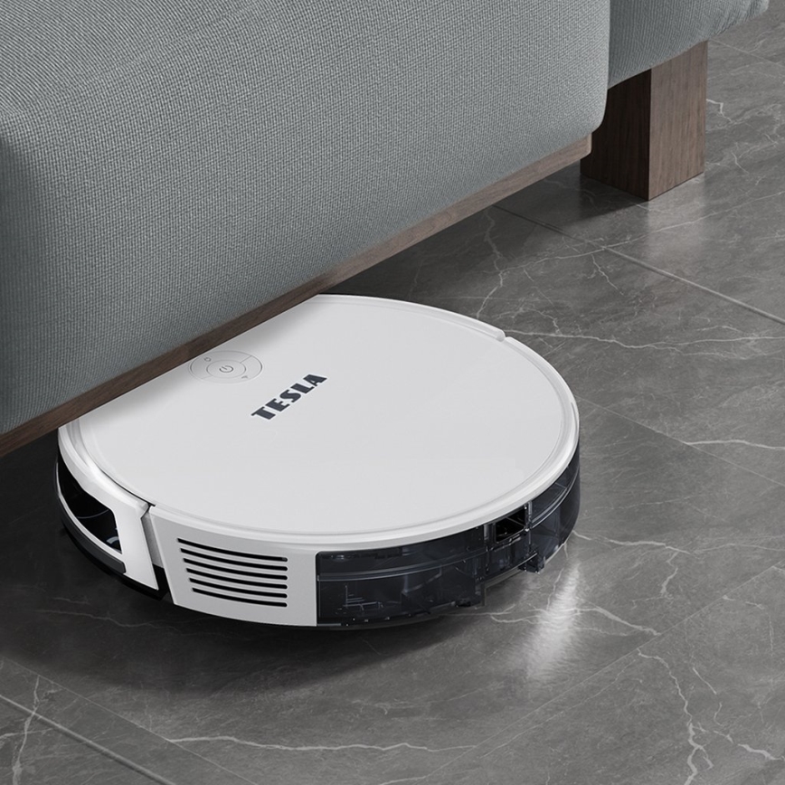 TESLA Electronics RoboStar - Pametni robotski sesalnik 2v1 2600 mAh Wi-Fi bela + Daljinski upravljalnik