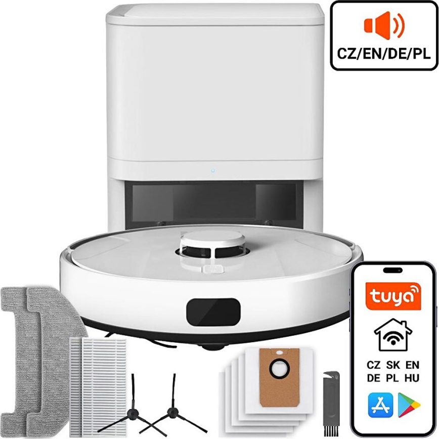 TESLA Electronics RoboStar - Pametni robotski sesalnik 2v1 2600 mAh Wi-Fi bela