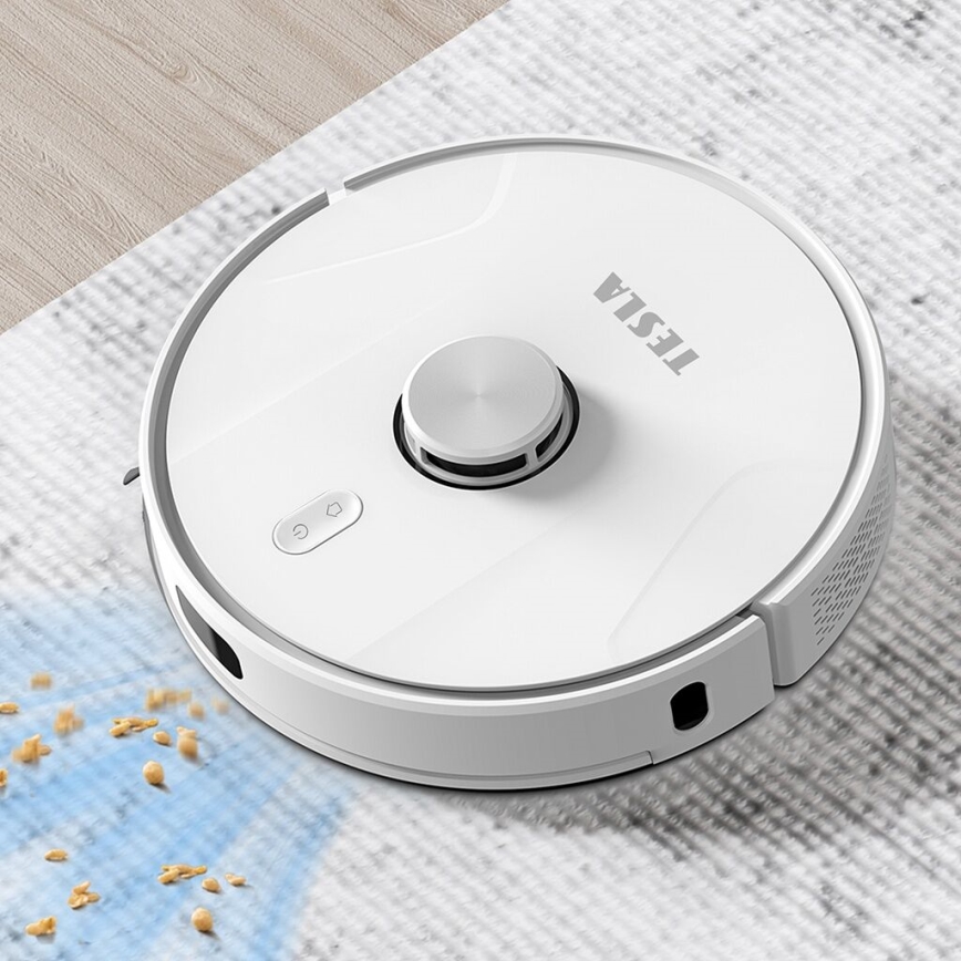 TESLA Electronics RoboStar - Pametni robotski sesalnik 2v1 2600 mAh Wi-Fi bela