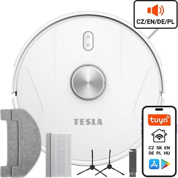 TESLA Electronics RoboStar - Pametni robotski sesalnik 2v1 2600 mAh Wi-Fi bela