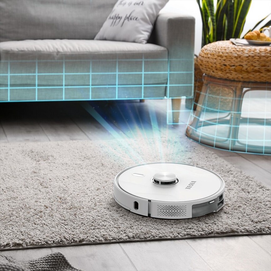 TESLA Electronics RoboStar - Pametni robotski sesalnik 2v1 2600 mAh Wi-Fi bela