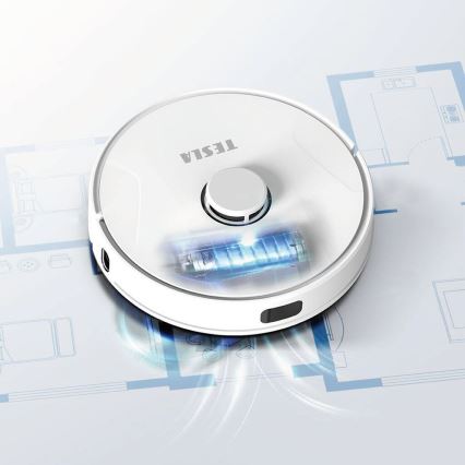 TESLA Electronics RoboStar - Pametni robotski sesalnik 2v1 2600 mAh Wi-Fi bela