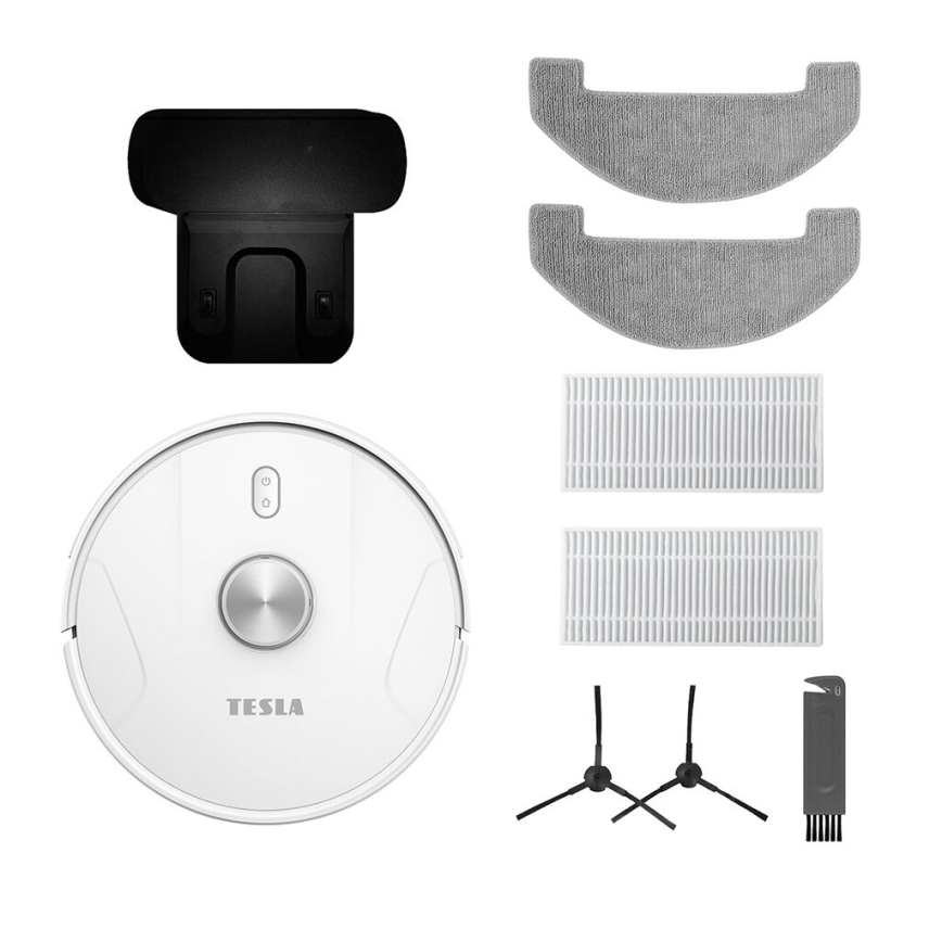 TESLA Electronics RoboStar - Pametni robotski sesalnik 2v1 2600 mAh Wi-Fi bela