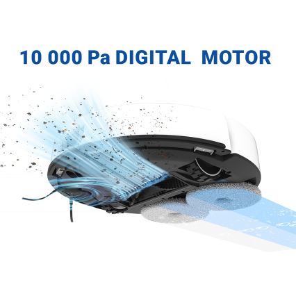 TESLA Electronics RoboStar - Pametni robotski sesalnik 3v1 5200 mAh Wi-Fi bela