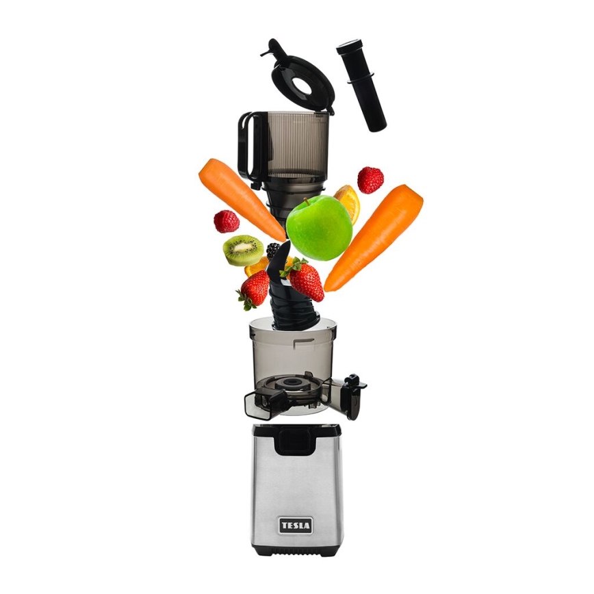 TESLA Electronics SlowJuicer Deluxe - Počasni sokovnik 250W/230V nerjaveče jeklo