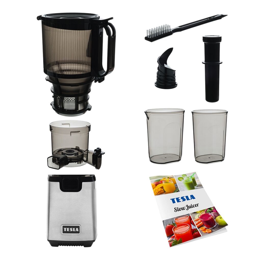 TESLA Electronics SlowJuicer Deluxe - Počasni sokovnik 250W/230V nerjaveče jeklo