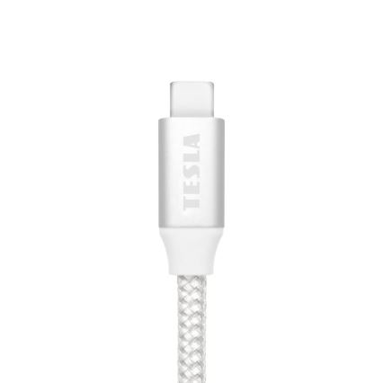 TESLA Electronics - USB Kabel USB-C 3.2 priključek Power Delivery 1m 100W bela