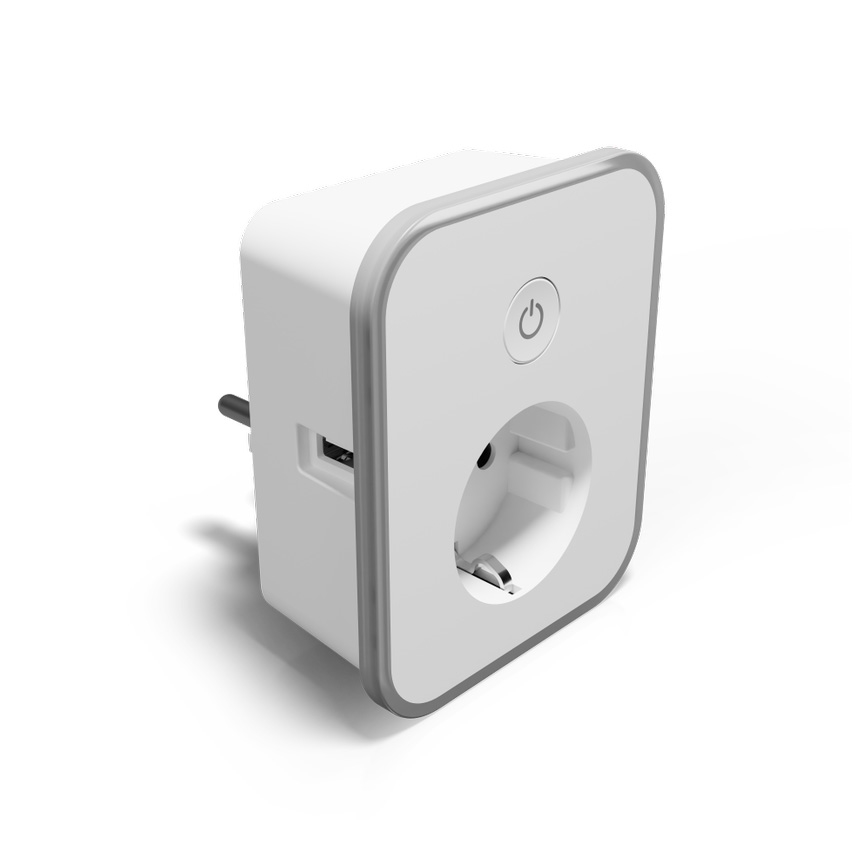 TESLA Smart - Pametna vtičnica 3690W/230V/16A 2xUSB/24W/5V Wi-Fi Tuya