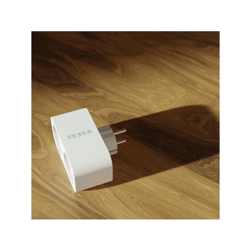 TESLA Smart - Pametna vtičnica splitter 2x16A/230V Tip F Wi-Fi Tuya