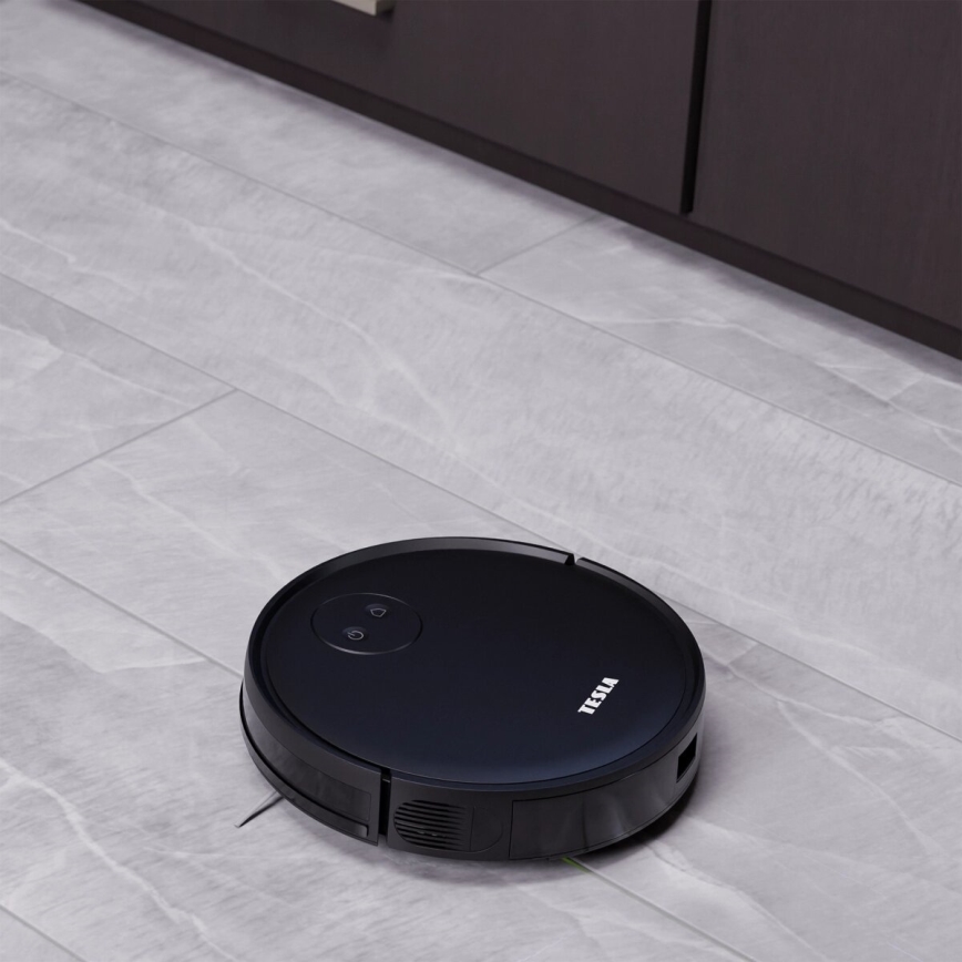 TESLA Smart - Pametni robotski sesalnik 2v1 2000 mAh Wi-Fi črna + Daljinski upravljalnik
