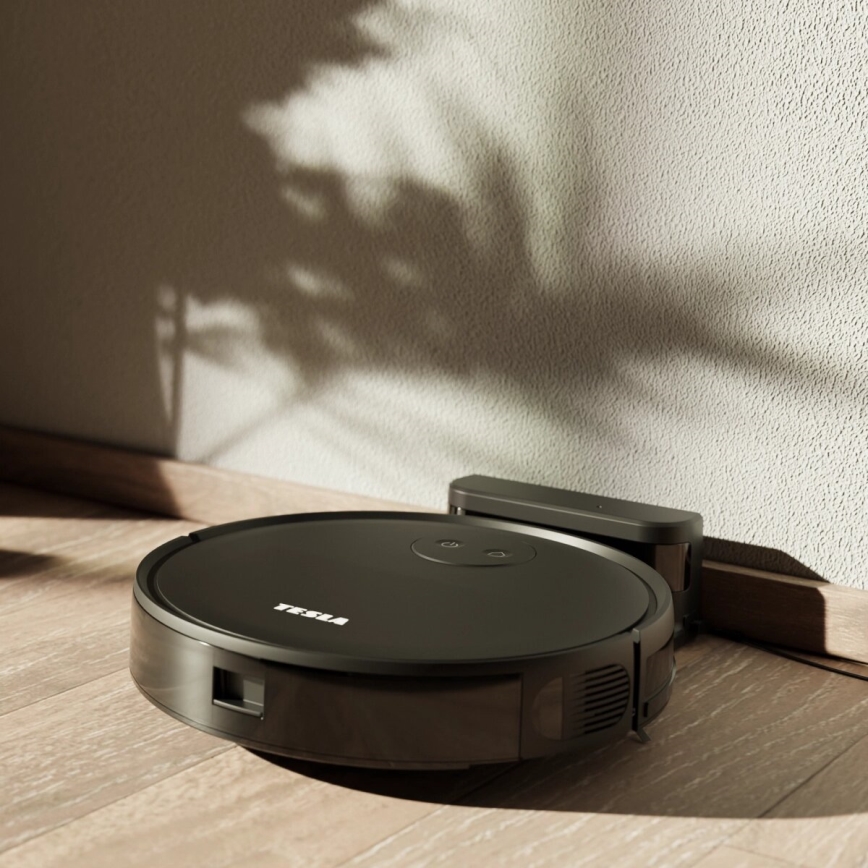 TESLA Smart - Pametni robotski sesalnik 2v1 2000 mAh Wi-Fi črna + Daljinski upravljalnik