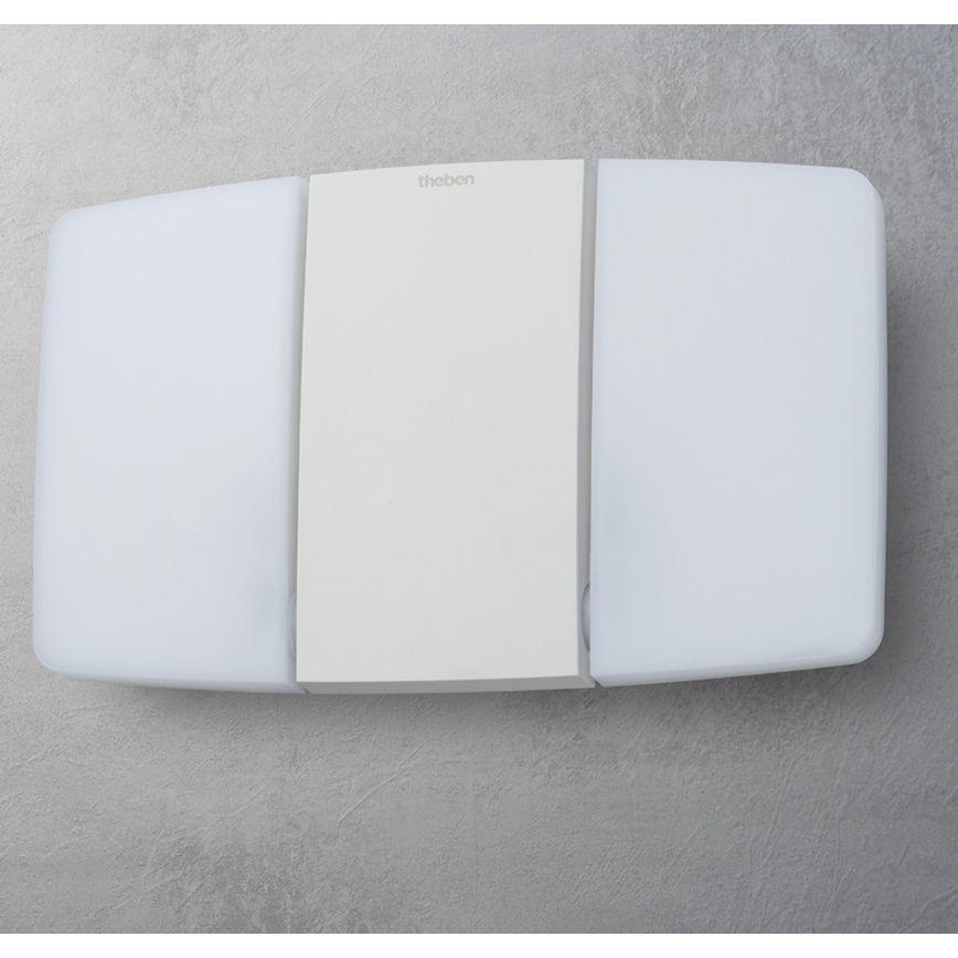 theben - LED stenski reflektor 2xLED/10W/230V bela IP55