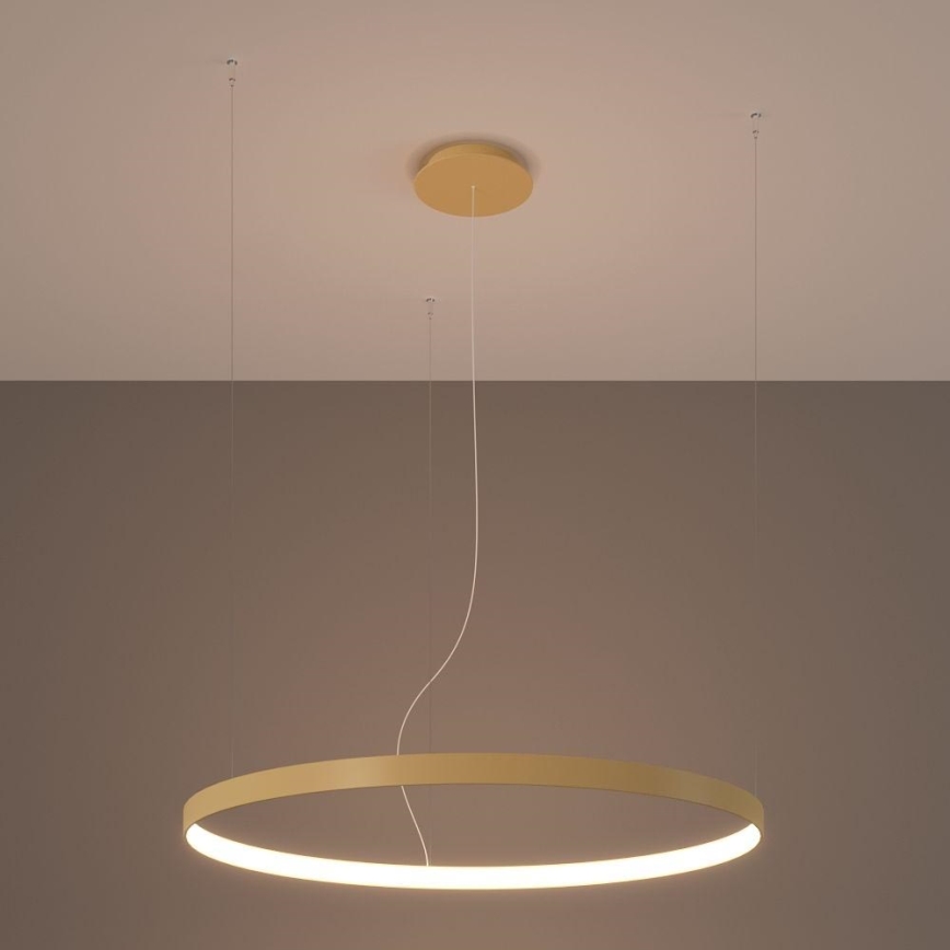 Thoro TH.174 - LED Lestenec na vrvici RIO LED/50W/230V CRI 90 3000K pr. 78 cm zlata