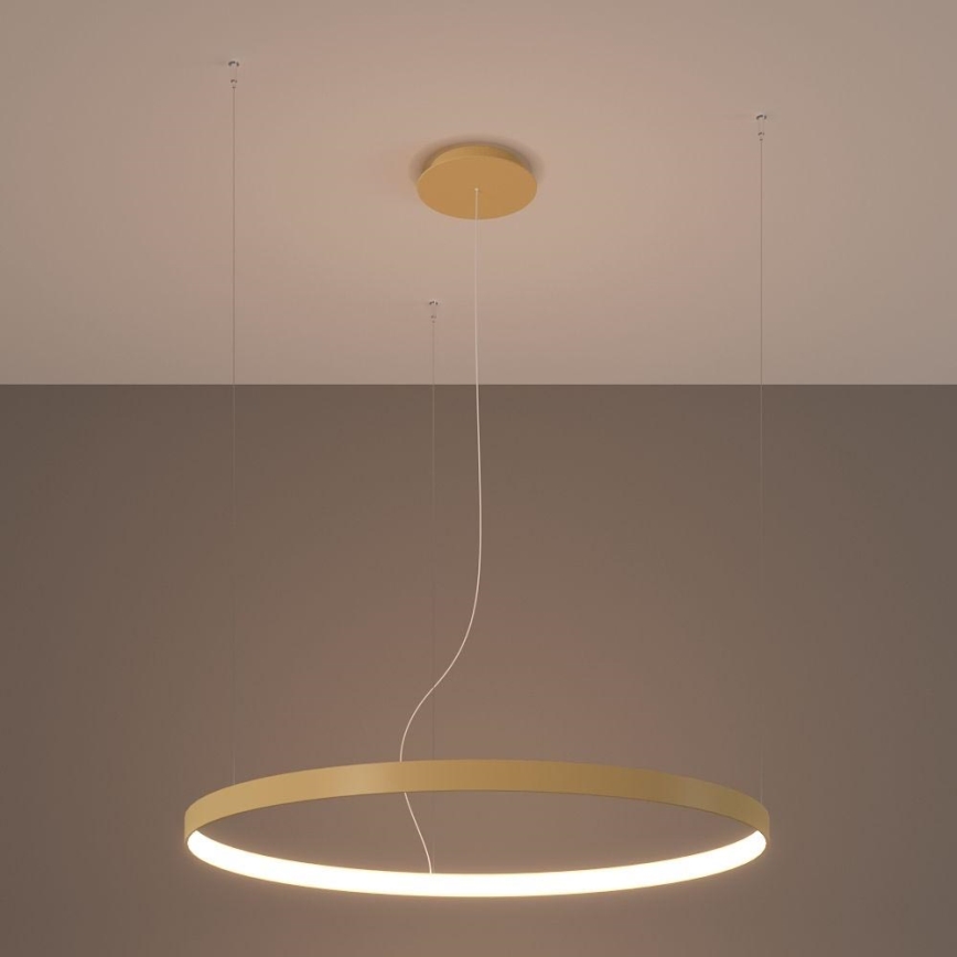 Thoro TH.216 - LED Lestenec na vrvici RIO LED/30W/230V CRI 90 3000K pr. 55 cm zlata