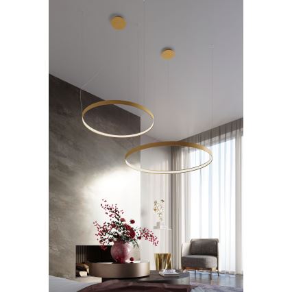 Thoro TH.217 - LED Lestenec na vrvici RIO LED/30W/230V CRI 95 4000K pr. 55 cm zlata