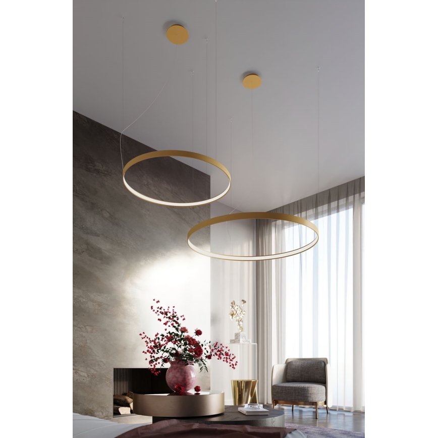 Thoro TH.217 - LED Lestenec na vrvici RIO LED/30W/230V CRI 95 4000K pr. 55 cm zlata