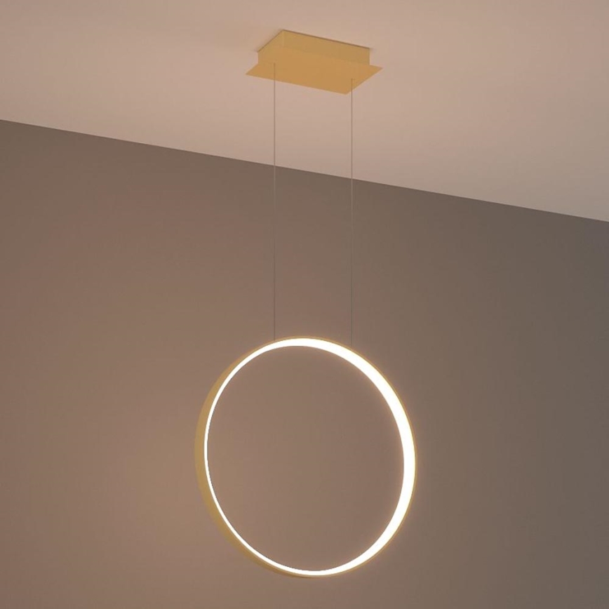 Thoro TH.220 - LED Lestenec na vrvici RIO LED/30W/230V CRI 90 3000K pr. 55 cm zlata
