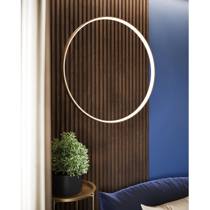 Thoro TH.220 - LED Lestenec na vrvici RIO LED/30W/230V CRI 90 3000K pr. 55 cm zlata