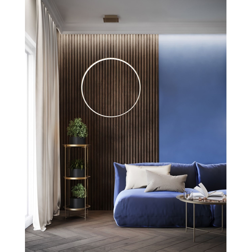 Thoro TH.221 - LED Lestenec na vrvici RIO LED/30W/230V CRI 95 4000K pr. 55 cm zlata