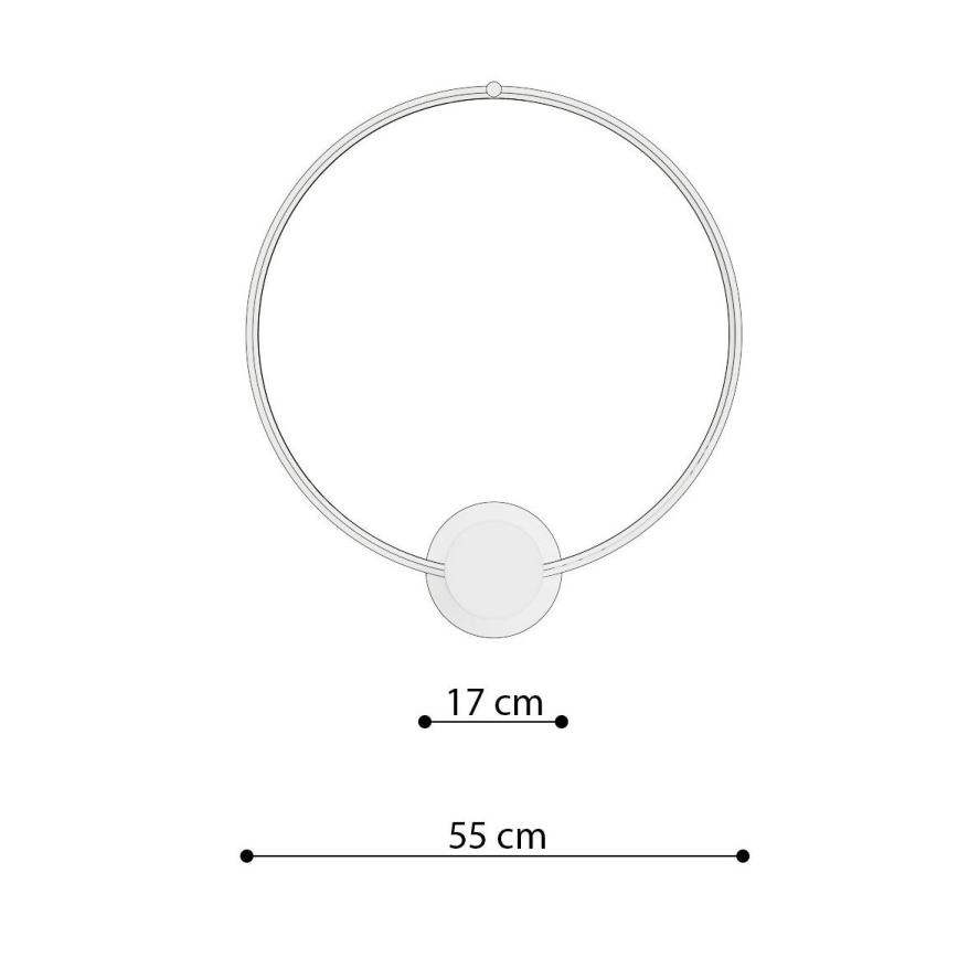Thoro TH.222 - LED Stropna svetilka RIO LED/30W/230V CRI 90 3000K pr. 55 cm zlata