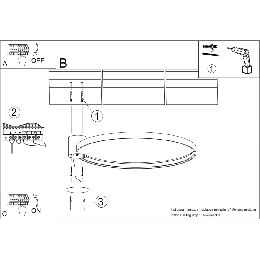 Thoro TH.223 - LED stropna svetilka RIO LED/30W/230V CRI 98 4000K Ø 55 cm zlata
