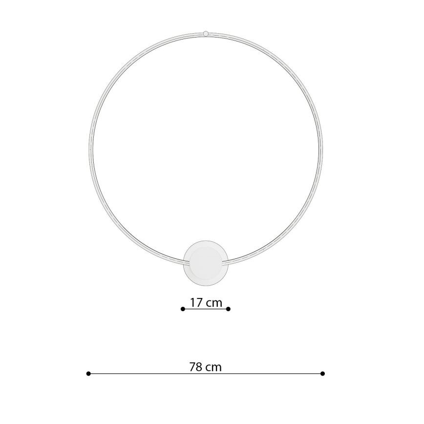 Thoro TH.224 - LED Stropna svetilka RIO LED/50W/230V CRI 90 3000K pr. 78 cm zlata