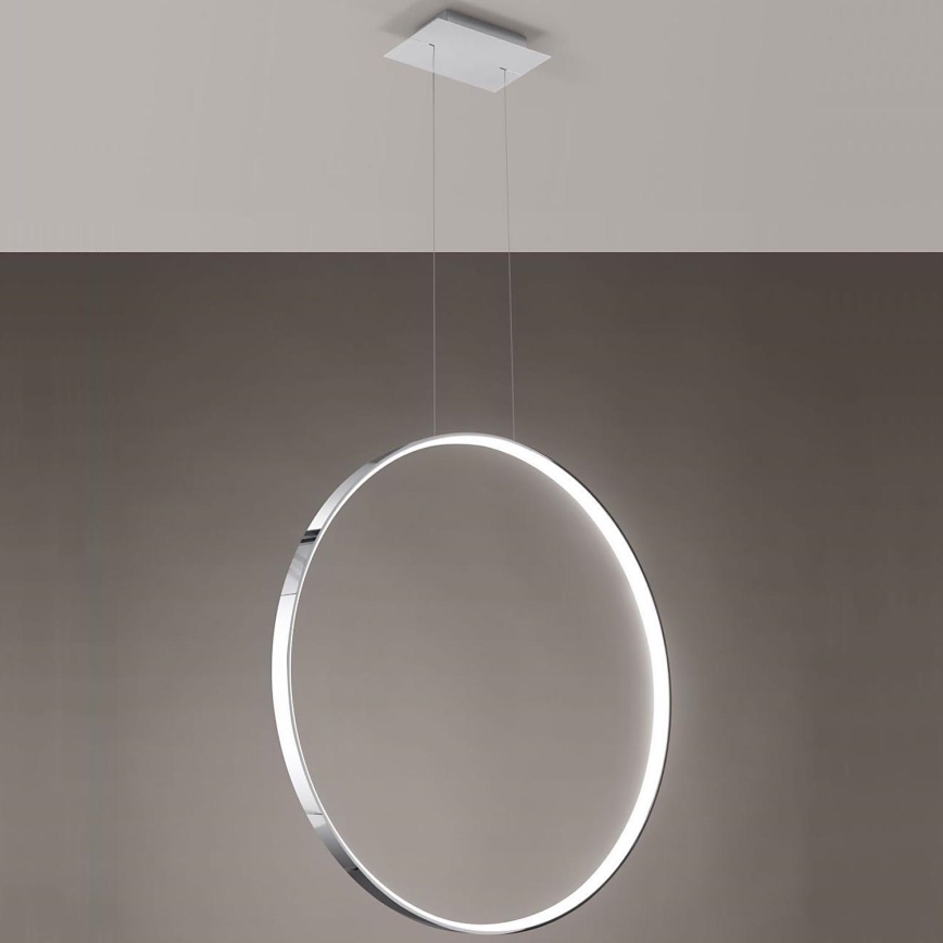 Thoro TH.249 - LED Lestenec na vrvici RIO LED/50W/230V CRI 90 4000K pr. 78 cm sijajni krom
