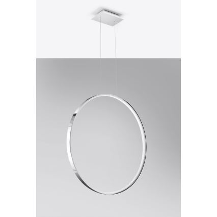 Thoro TH.249 - LED Lestenec na vrvici RIO LED/50W/230V CRI 90 4000K pr. 78 cm sijajni krom