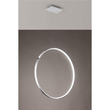 Thoro TH.249 - LED Lestenec na vrvici RIO LED/50W/230V CRI 90 4000K pr. 78 cm sijajni krom