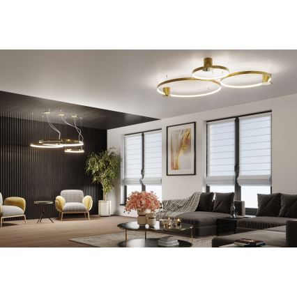Thoro TH.252 - LED Stropna svetilka RIO LED/50W/230V CRI 90 3000K pr. 78 cm zlata