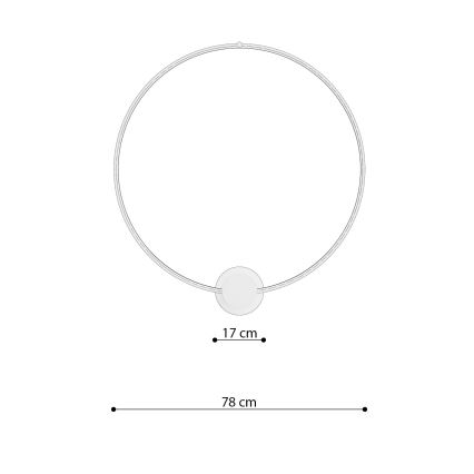 Thoro TH.252 - LED Stropna svetilka RIO LED/50W/230V CRI 90 3000K pr. 78 cm zlata