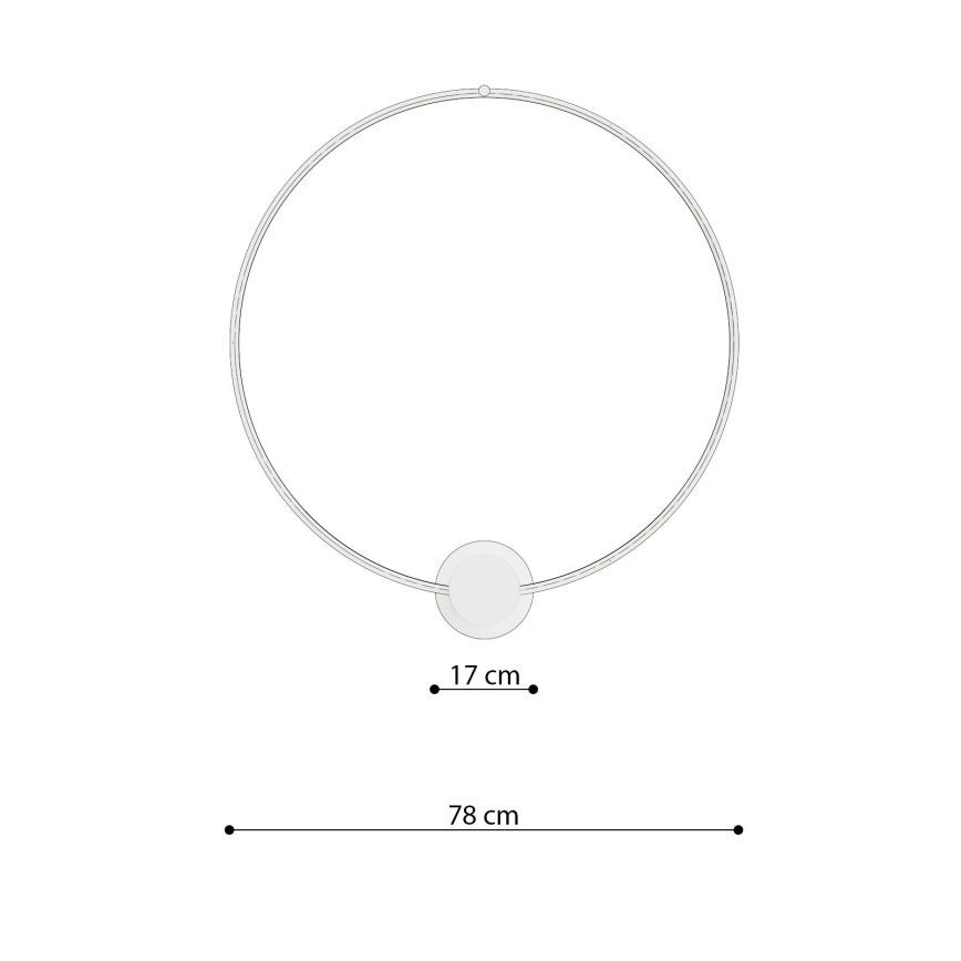 Thoro TH.252 - LED Stropna svetilka RIO LED/50W/230V CRI 90 3000K pr. 78 cm zlata