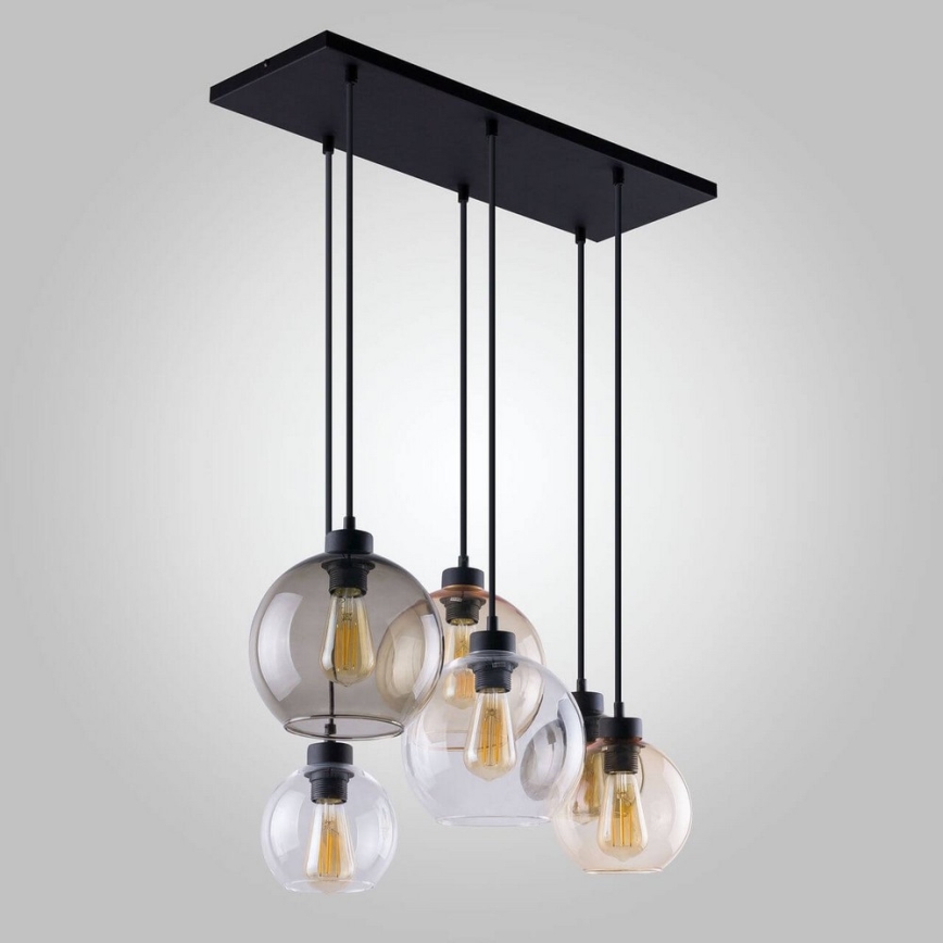 TK Lighting 2164 - Lestenec na vrvici CUBUS 6xE27/60W/230V