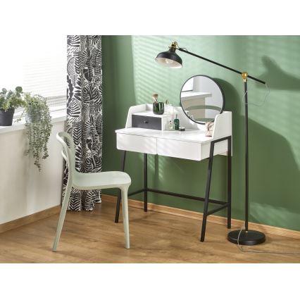 Toaletna miza AGNES 120x80 cm bela/črna
