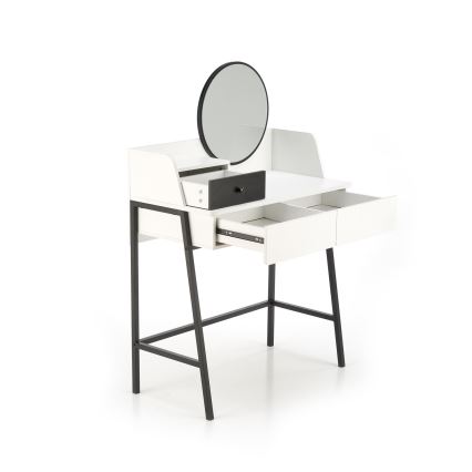 Toaletna miza AGNES 120x80 cm bela/črna