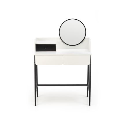 Toaletna miza AGNES 120x80 cm bela/črna