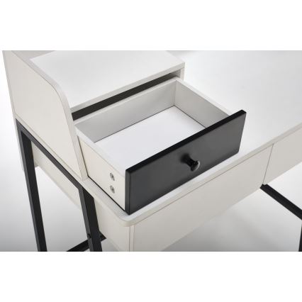 Toaletna miza AGNES 120x80 cm bela/črna