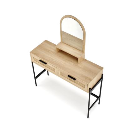 Toaletna miza CARMEN 136x104 cm bež/črna